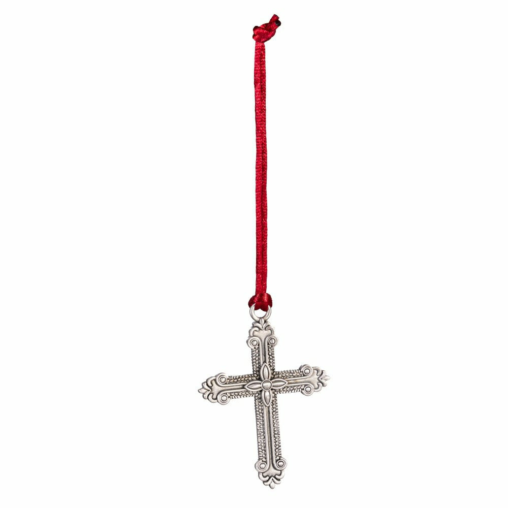 Plow & Hearth Cross Solid Pewter Ornament