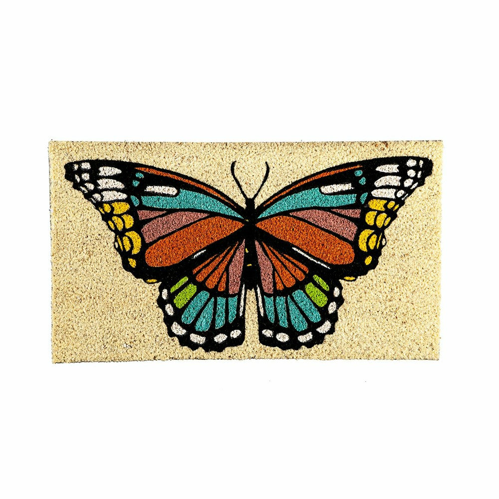 Plow & Hearth Butterfly Fields Coir Mat