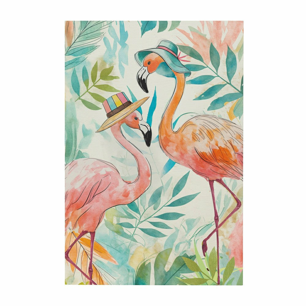Plow & Hearth Palm Beach Flamingo Indoor Wall Décor, Wood, 24"x16"