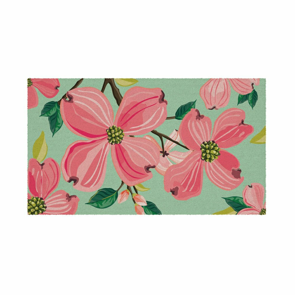 Plow & Hearth Dogwood Blossoms Coir Mat