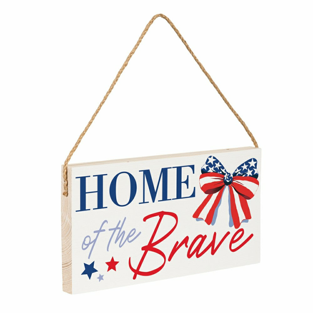Plow & Hearth Americana Hanging Signs w/rope Landscape (11“x6”)