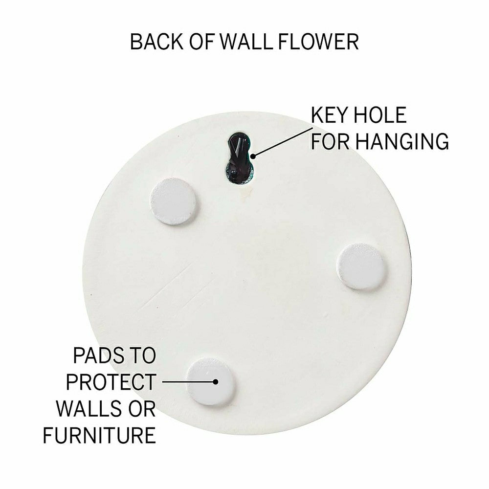 Plow & Hearth 8" Ceramic Flower Wall Decor