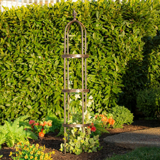Plow & Hearth 5' Powder-Coated Steel Garden Obelisk