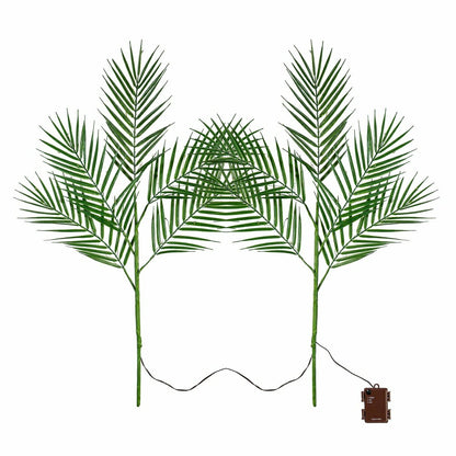 Plow & Hearth Indoor/Outdoor Micro LED Lighted Palm Branches