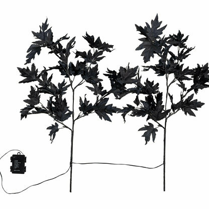 Plow & Hearth Halloween Maple Indoor/Outdoor LED Color Changing Artificial Branch, 3