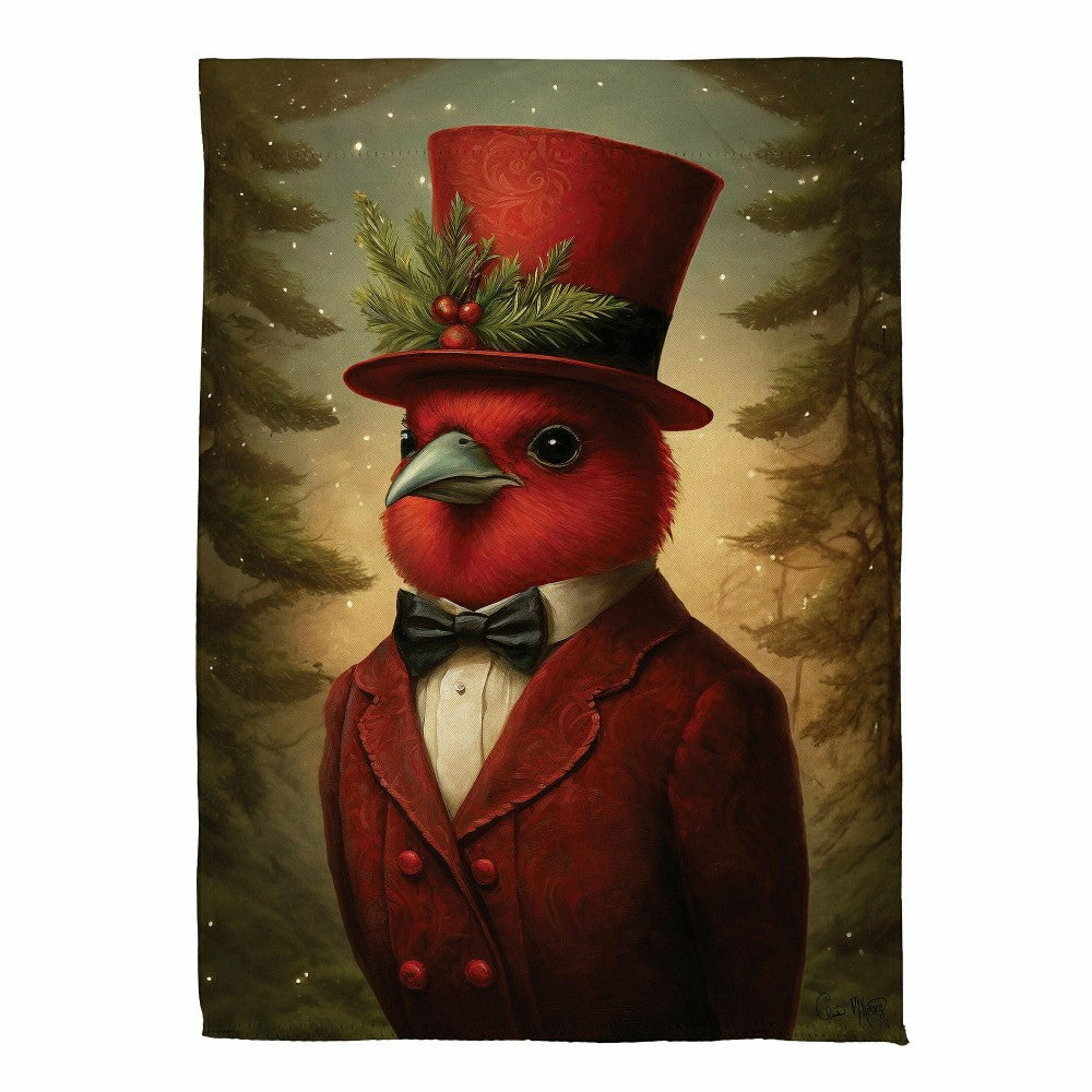 Plow & Hearth Sir Cardinal Suede Garden Flag