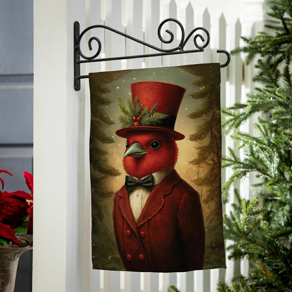 Plow & Hearth Sir Cardinal Suede Garden Flag