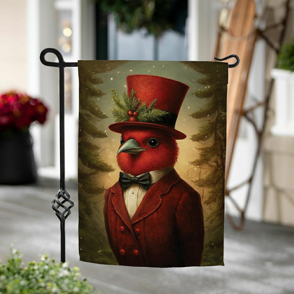 Plow & Hearth Sir Cardinal Suede Garden Flag