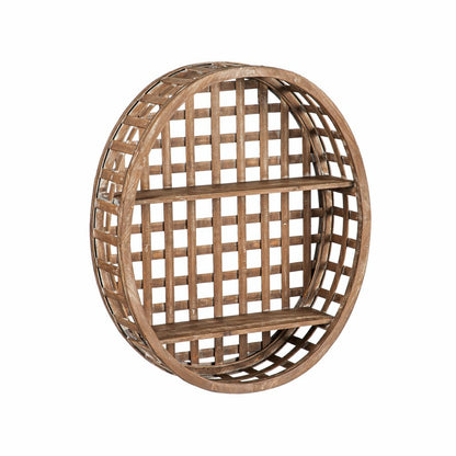 Plow & Hearth Woven Oval Wall Shelf