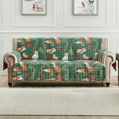 Plow & Hearth Willow Holiday Reversible Chair Cover