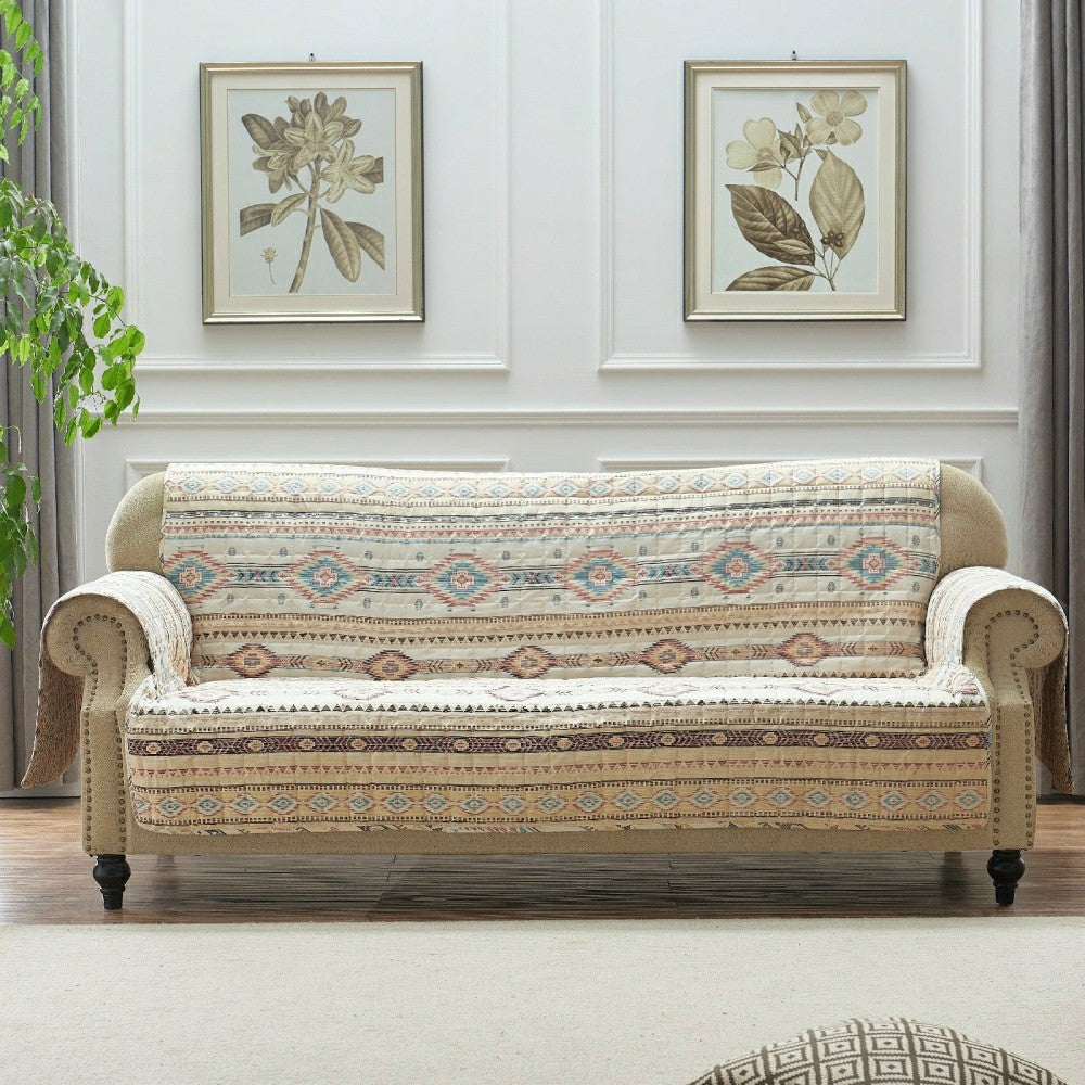 Plow & Hearth Phoenix Tan Reversible Chair Cover