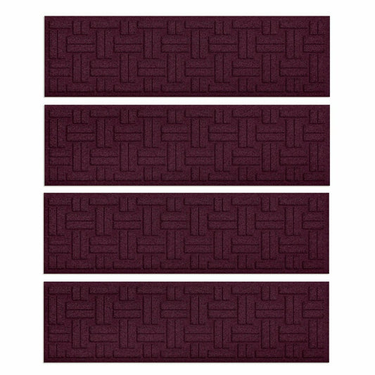 Plow & Hearth WaterHog® Basket Weave Stair Tread Mats, Set of 4