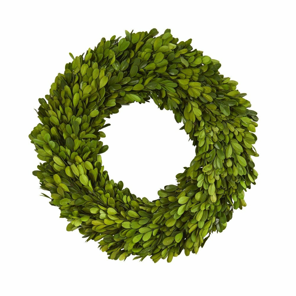 Plow & Hearth 14” Preserved Boxwood Wreath