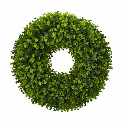Plow & Hearth 25” Eucalyptus Artificial Wreath