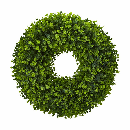 Plow & Hearth 25” Eucalyptus Artificial Wreath