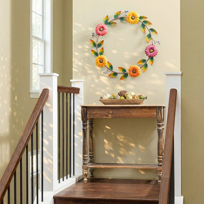 Plow & Hearth Colorful Floral Wreath