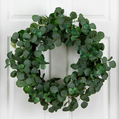 Plow & Hearth 30” Artificial Eucalyptus Wreath
