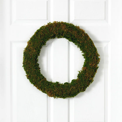 Plow & Hearth 20” Moss Artificial Wreath
