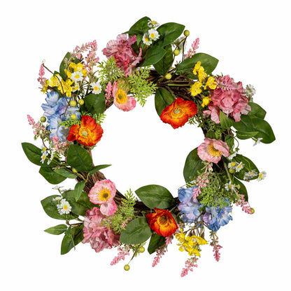 Plow & Hearth Petal & Plow Wreath Artificial Floral, 20"