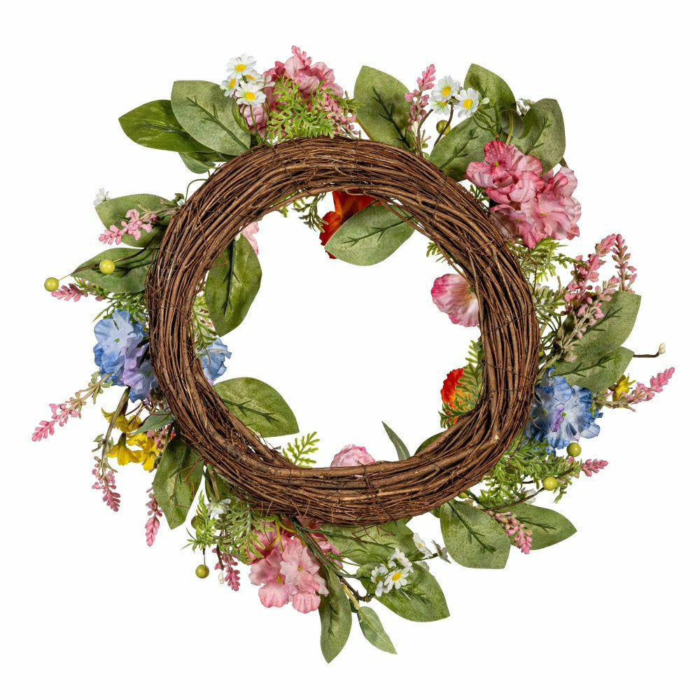 Plow & Hearth Petal & Plow Wreath Artificial Floral, 20"