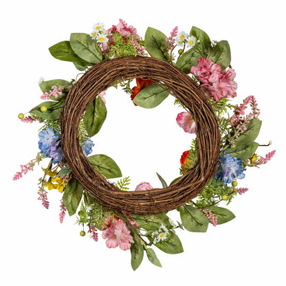 Plow & Hearth Petal & Plow Wreath Artificial Floral, 20"
