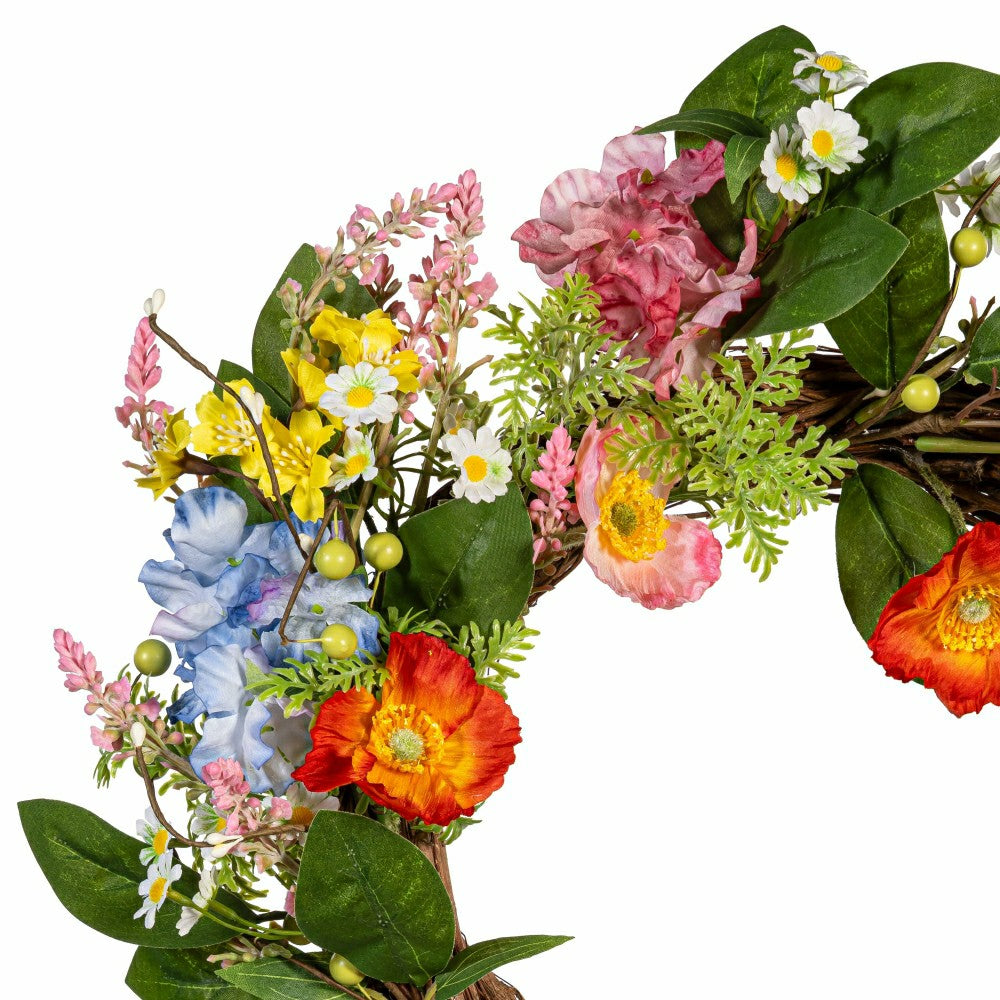 Plow & Hearth Petal & Plow Wreath Artificial Floral, 20"