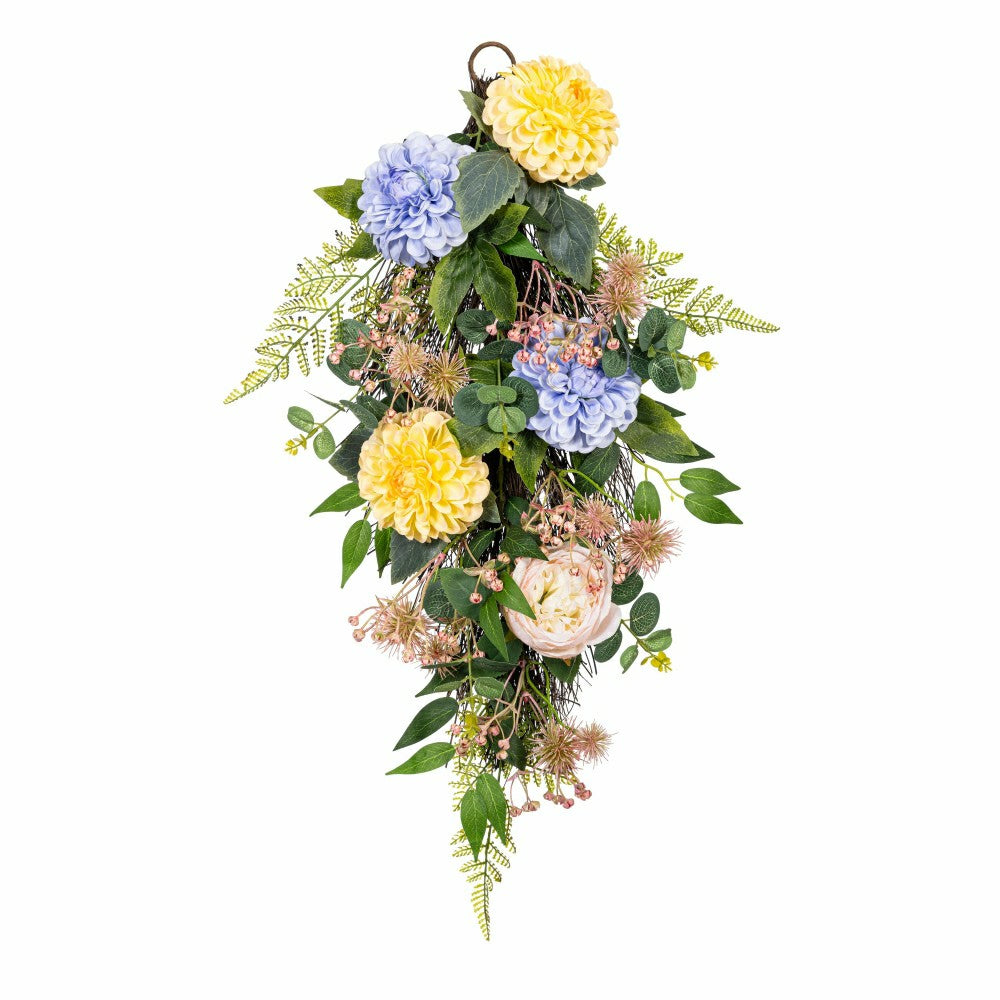 Plow & Hearth Cottage Garden Swag Artificial Floral, 25"H