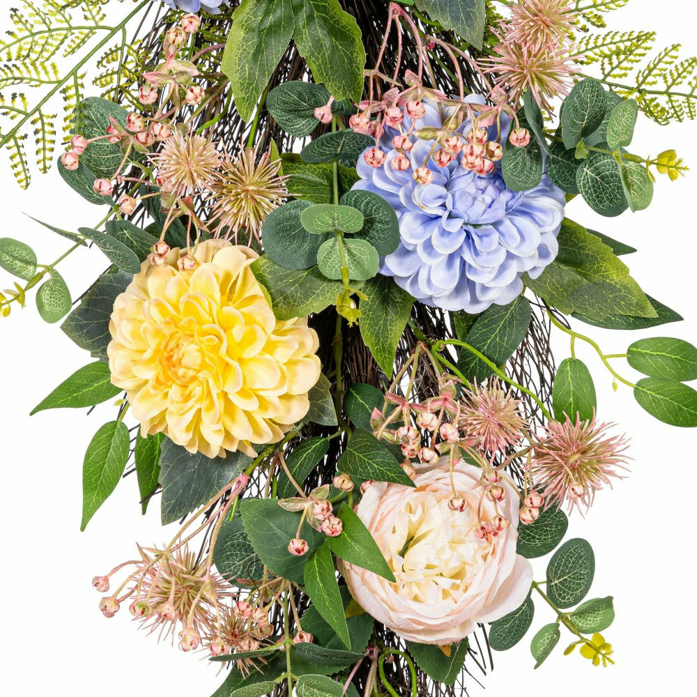 Plow & Hearth Cottage Garden Swag Artificial Floral, 25"H