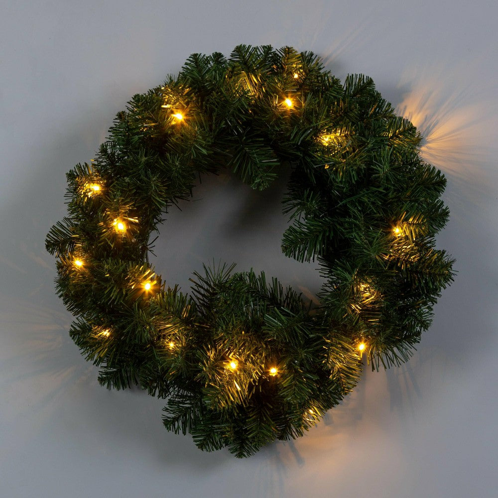 Plow & Hearth Holiday Porch-In-A-Box Lighted Montfair Pine Decorating Set