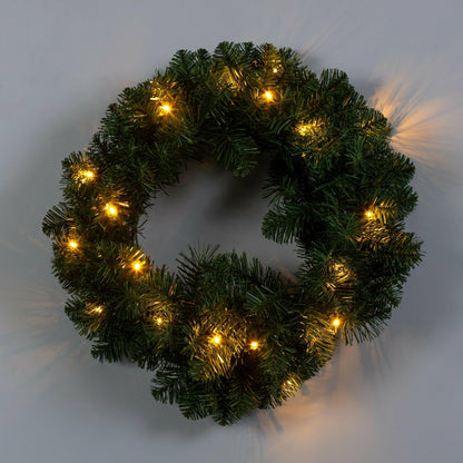 Plow & Hearth Holiday Porch-In-A-Box Lighted Montfair Pine Decorating Set