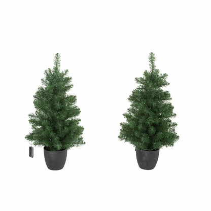 Plow & Hearth Holiday Porch-In-A-Box Lighted Montfair Pine Decorating Set