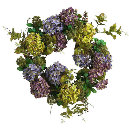 Plow & Hearth 24" Mixed Hydrangea Wreath