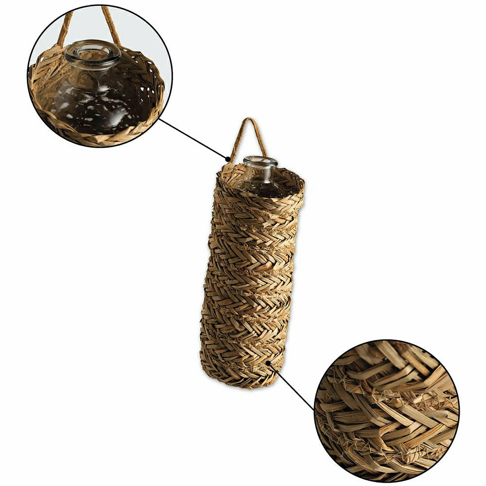 Plow & Hearth Seagrass Wrapped Bottle
