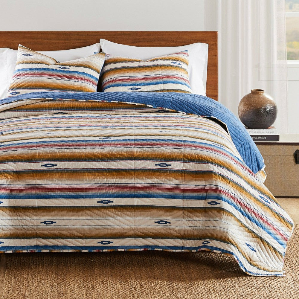 Plow & Hearth Painted Desert Sapphire Reversible Bedding
