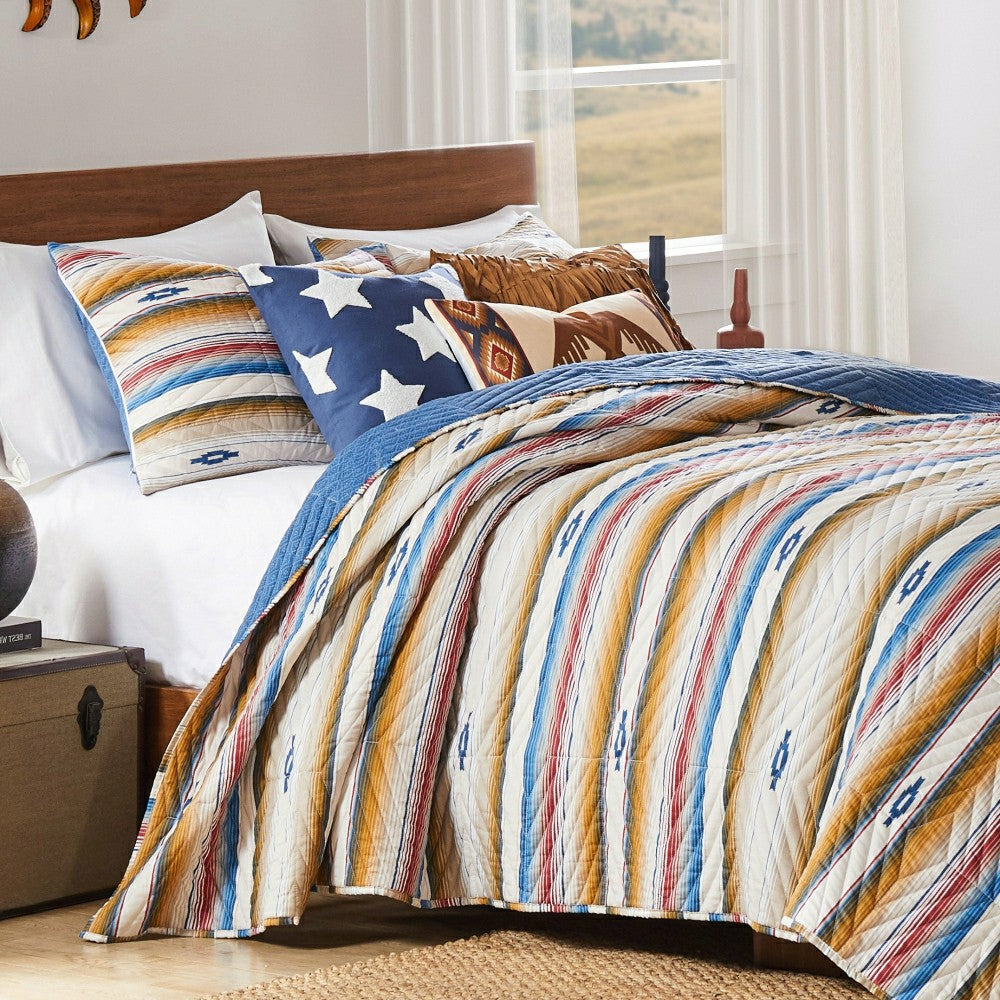 Plow & Hearth Painted Desert Sapphire Reversible Bedding