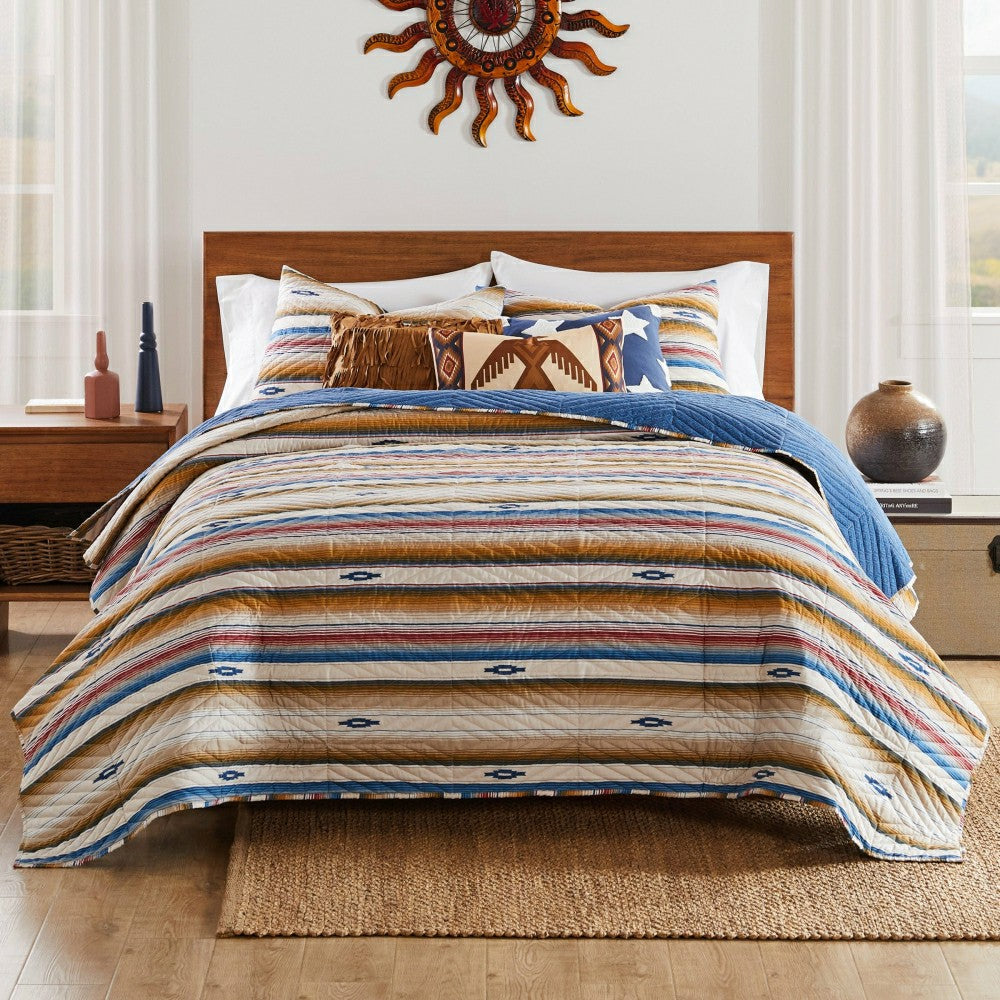 Plow & Hearth Painted Desert Sapphire Reversible Bedding