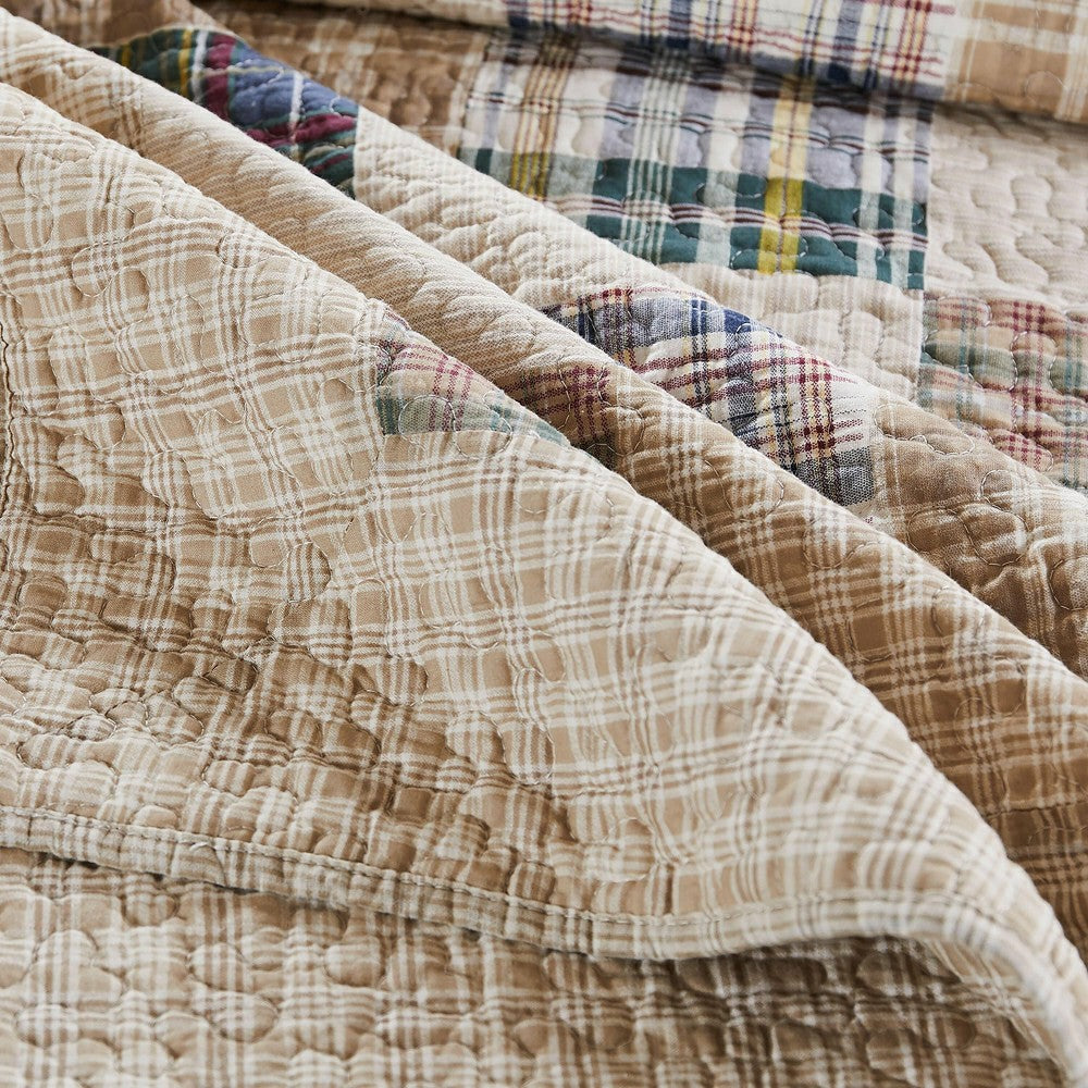 Plow & Hearth Sarah Cotton Quilted Reversible Bedding Set, Twin