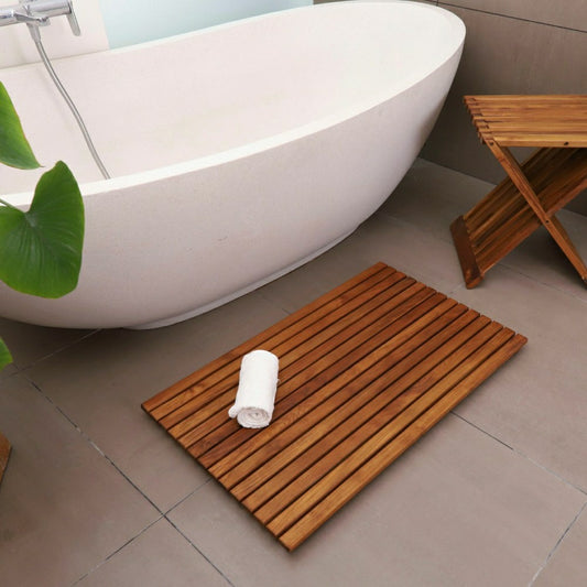 Plow & Hearth Bel Air Indoor/Outdoor Teak Bath Mat