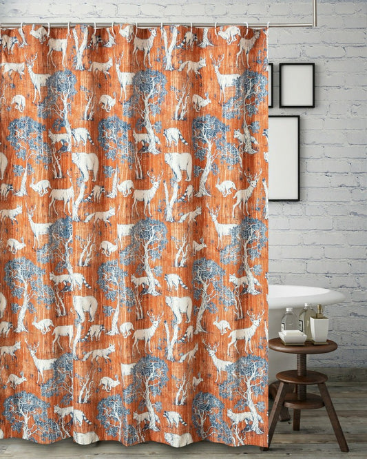 Plow & Hearth Menagerie Shower Curtain