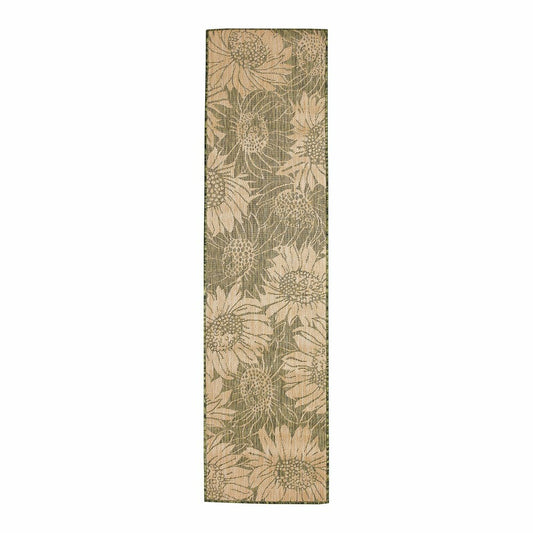 Plow & Hearth Indoor/Outdoor Sunflower Rug, 23" x 7'6" Runner
