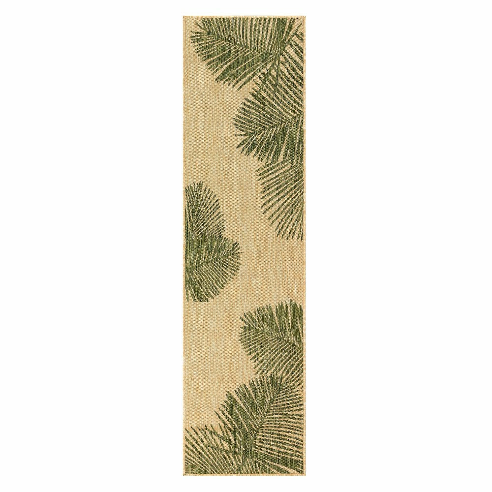 Plow & Hearth Indoor/Outdoor Textured Palms Polypropylene, 23" x 7'6" Runner