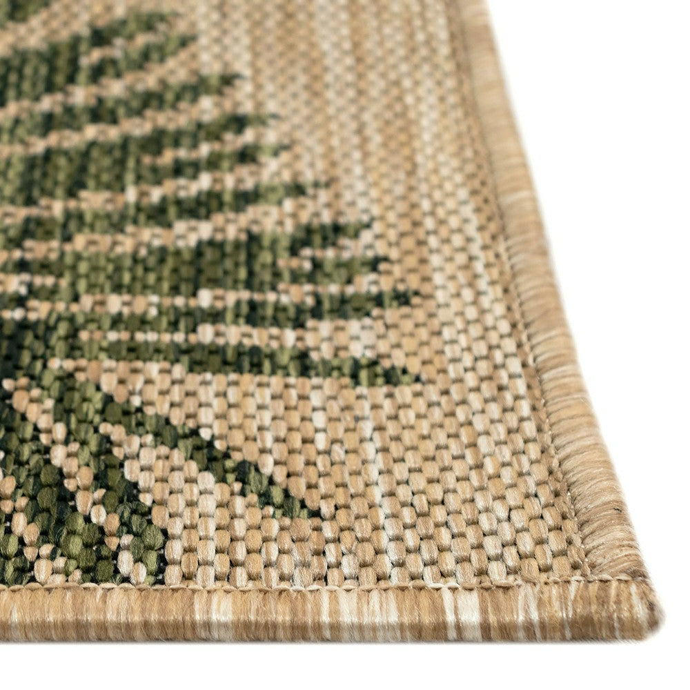 Plow & Hearth Indoor/Outdoor Textured Palms Polypropylene, 23" x 7'6" Runner