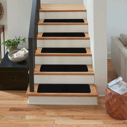 Plow & Hearth Basic Stair Tread Rugs, Black