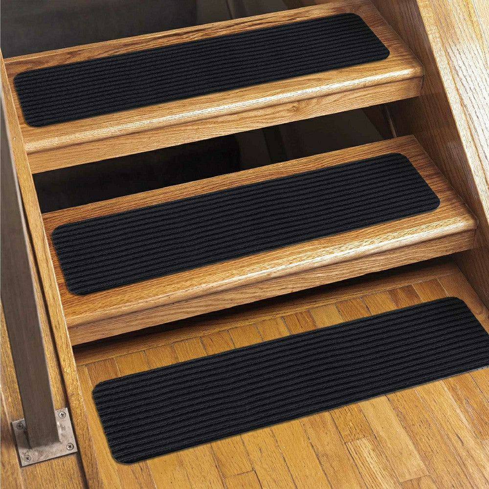 Plow & Hearth Basic Stair Tread Rugs, Black
