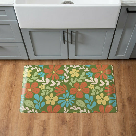 Plow & Hearth EG Studio Home Coordinates Wildflowers Anti-Fatigue Mat, 30"x18"