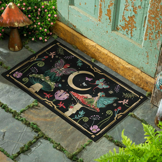 Plow & Hearth Fairy Wonderland Washable Indoor/ Outdoor Mat