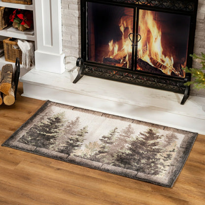 Plow & Hearth Vista Forest Trees Rug, 30" x 50"