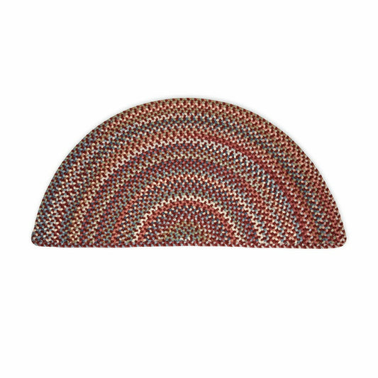 Plow & Hearth Blue Ridge Half Round Wool Braided Rug, 2' x 4'