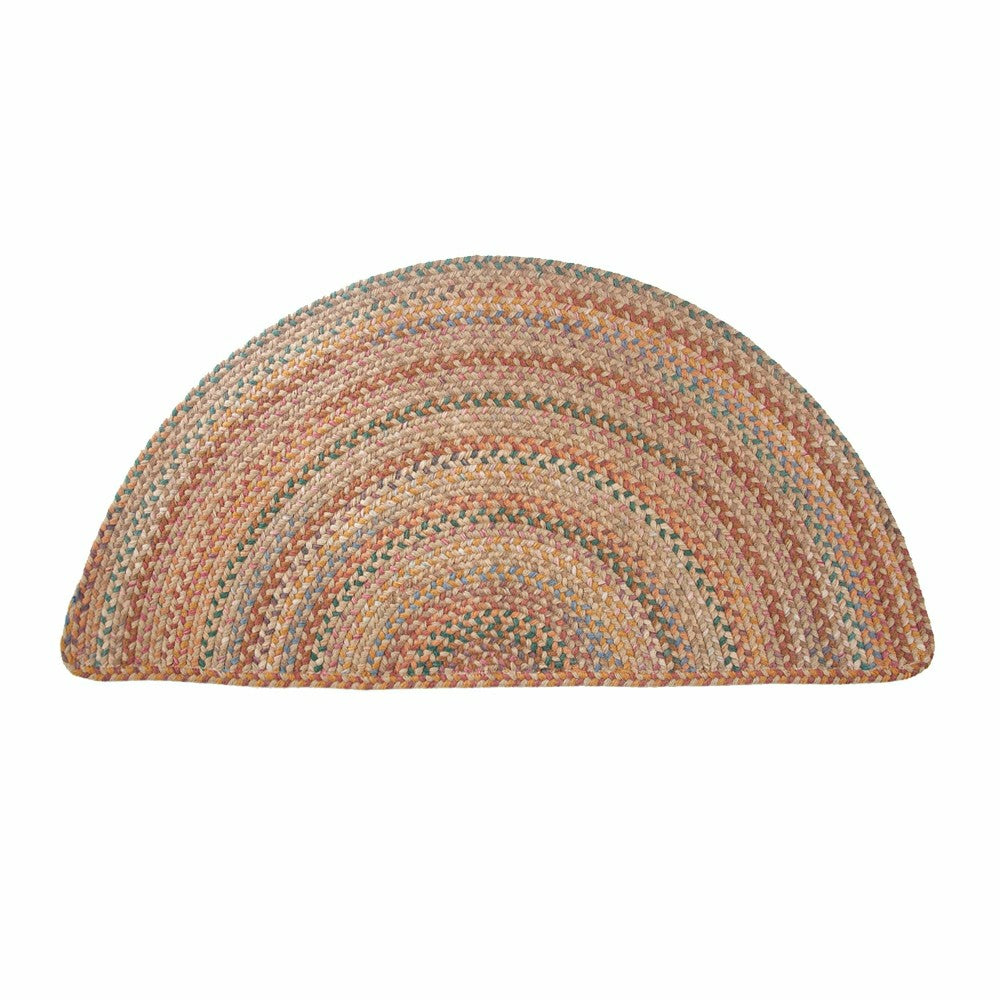 Plow & Hearth Blue Ridge Half Round Wool Braided Rug, 2' x 4'