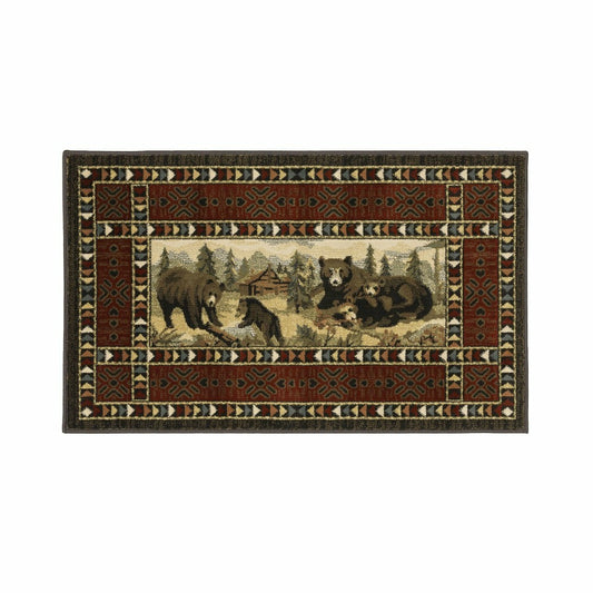 Plow & Hearth Vista Bears at Cabin Rug, 30" x 50"